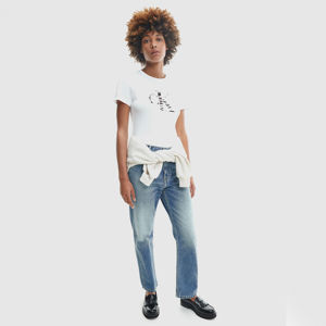 Calvin Klein dámské bílé triko - M (YAF)